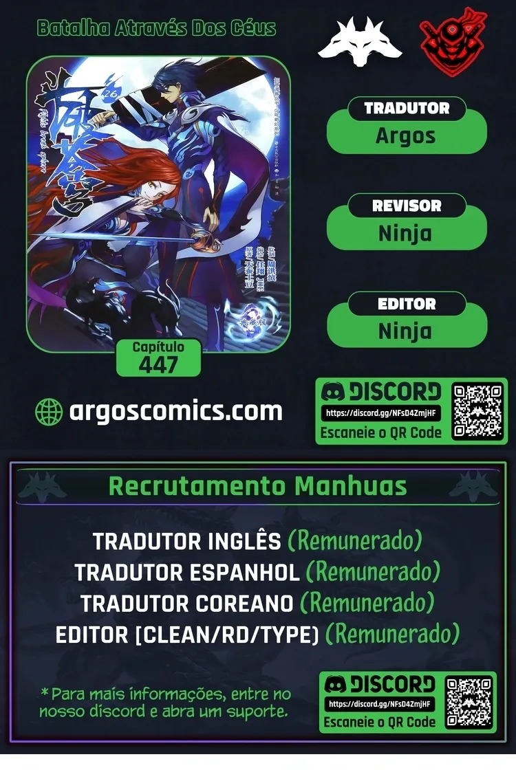 A batalha através dos céus Capítulo 447 Página 1