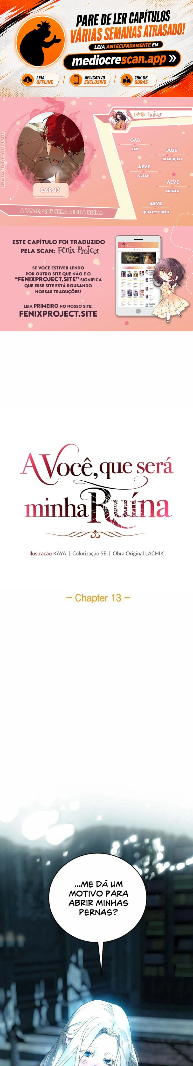 A Você, Que Será Minha Ruína Capítulo 13 Página 1