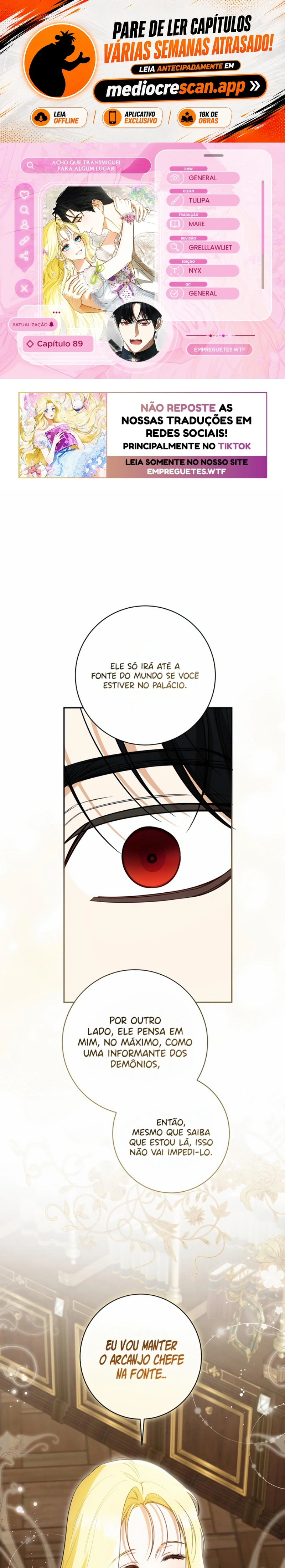  Acho Que Transmigrei Para Algum Lugar Capítulo 89 Página 1