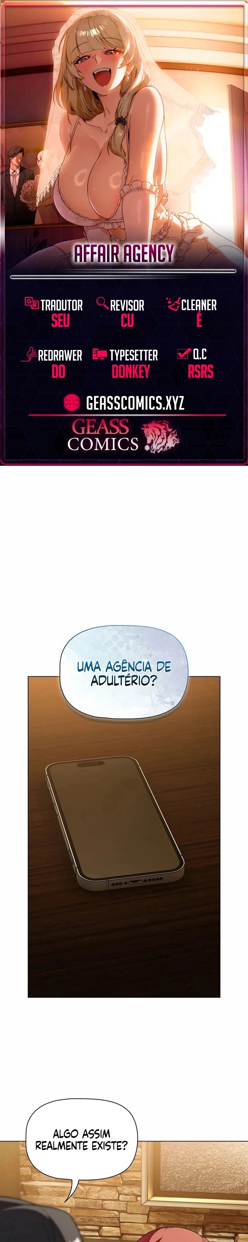 Agência de Relacionamentos Extraconjugais Capítulo 4 Página 1