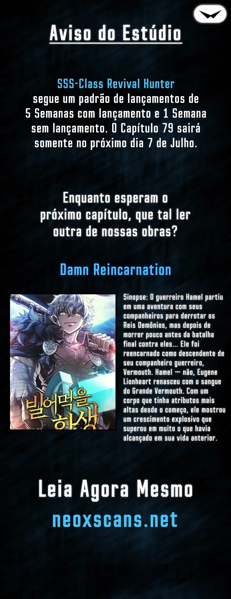 Caçador Suicida Rank-SSS Capítulo 78.5 Página 1