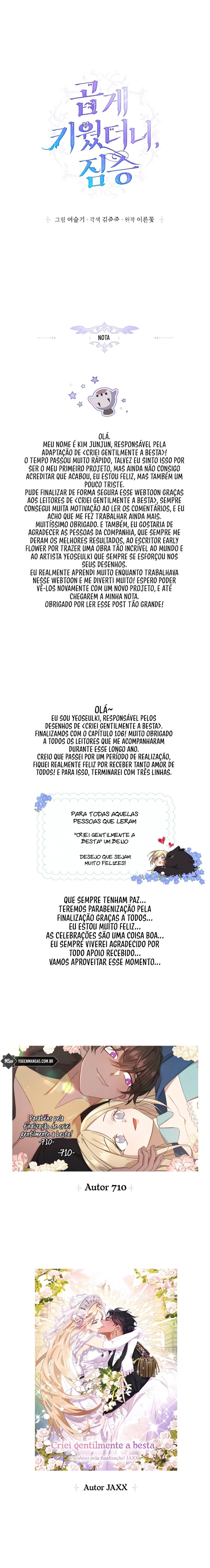 Criei Gentilmente a Besta Capítulo 107 Página 2
