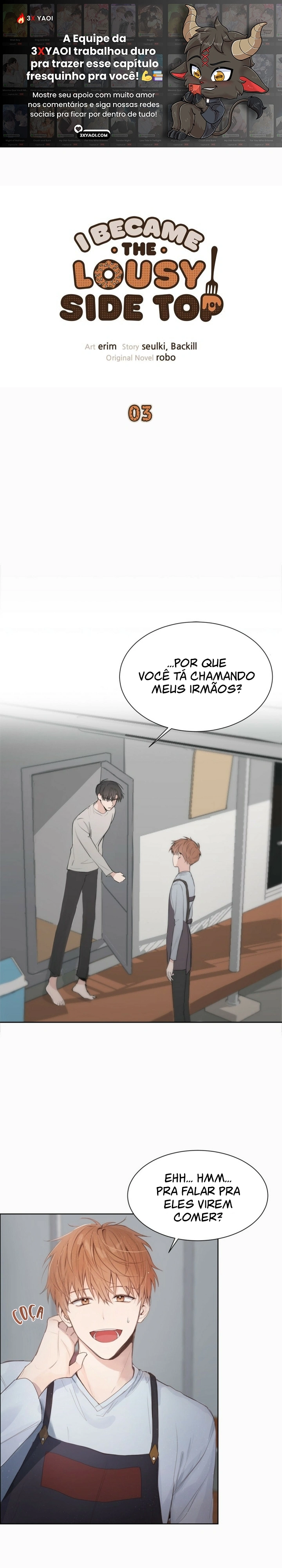 Eu me tornei o péssimo lado superior Capítulo 3 Página 1