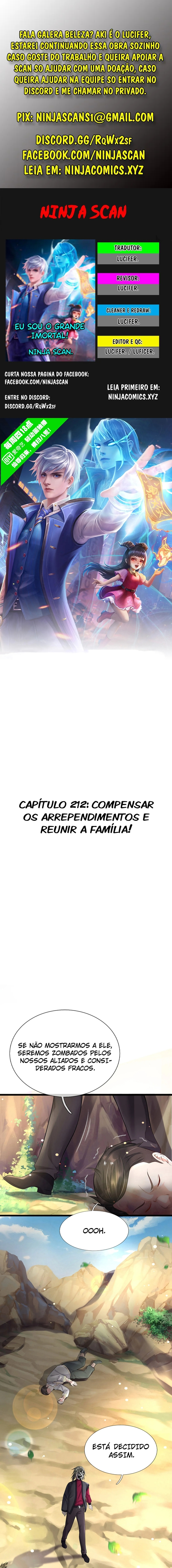 Eu Sou o Grande Imortal Capítulo 212 Página 1