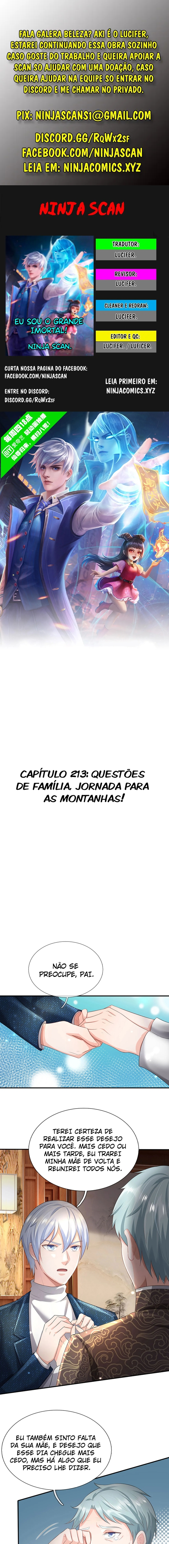 Eu Sou o Grande Imortal Capítulo 213 Página 1
