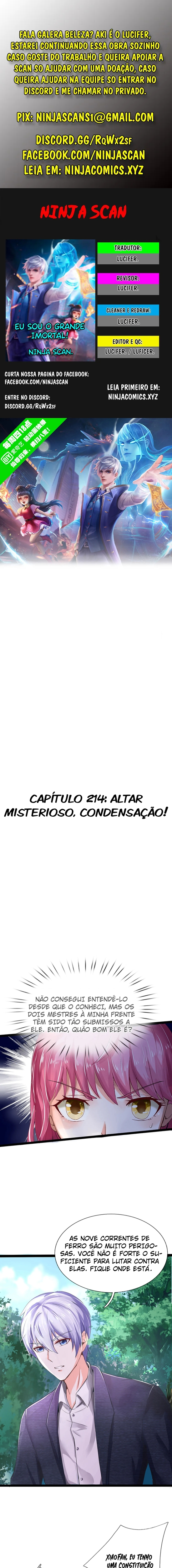 Eu Sou o Grande Imortal Capítulo 214 Página 1