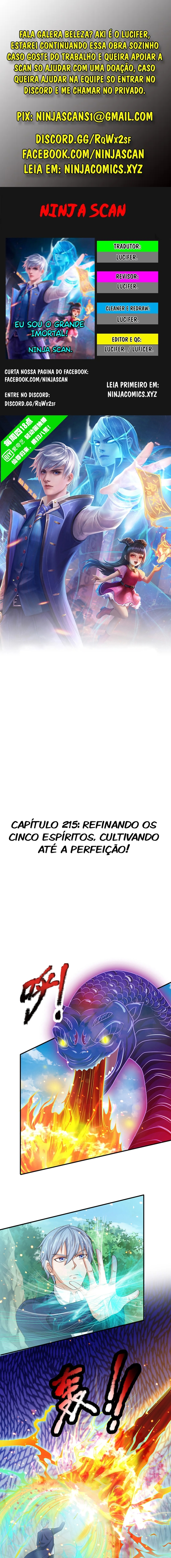 Eu Sou o Grande Imortal Capítulo 215 Página 1