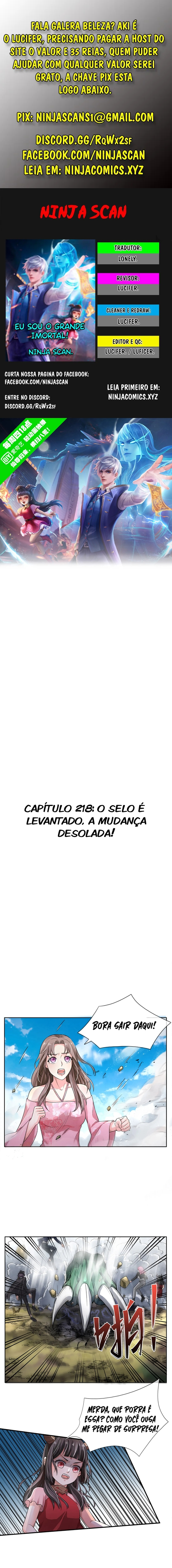 Eu Sou o Grande Imortal Capítulo 218 Página 1