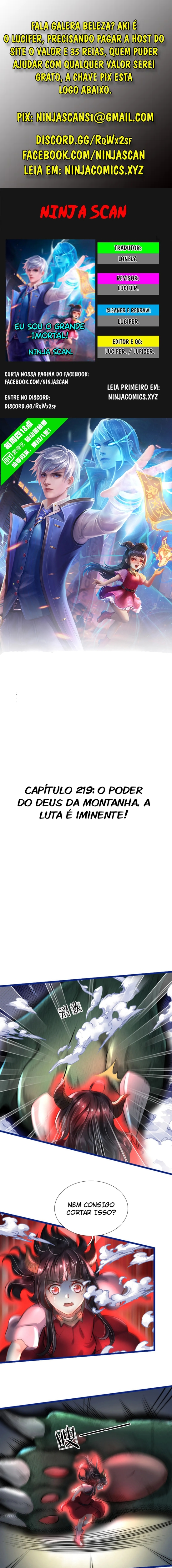 Eu Sou o Grande Imortal Capítulo 219 Página 1