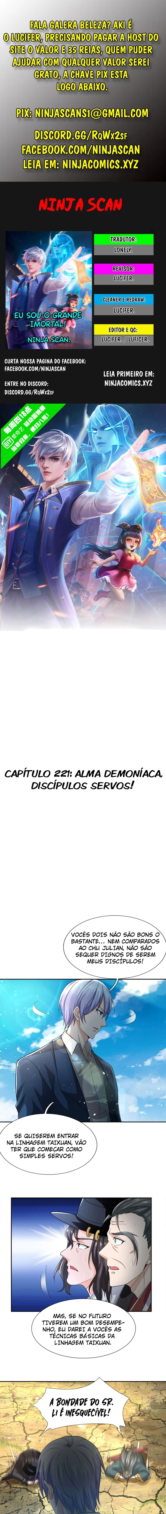 Eu Sou o Grande Imortal Capítulo 221 Página 1