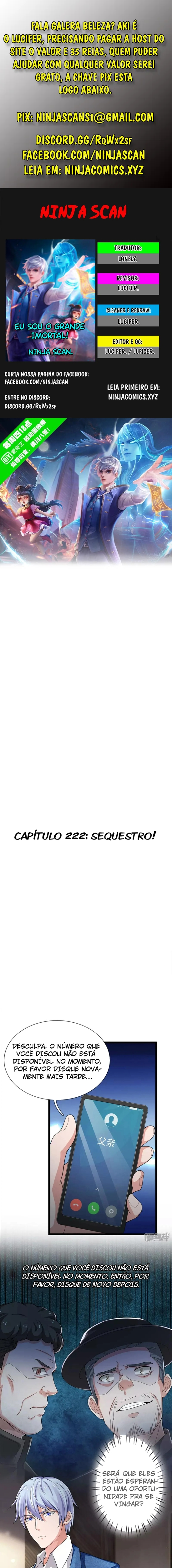Eu Sou o Grande Imortal Capítulo 222 Página 1