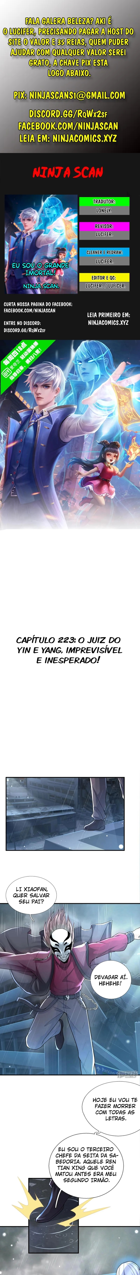 Eu Sou o Grande Imortal Capítulo 223 Página 1