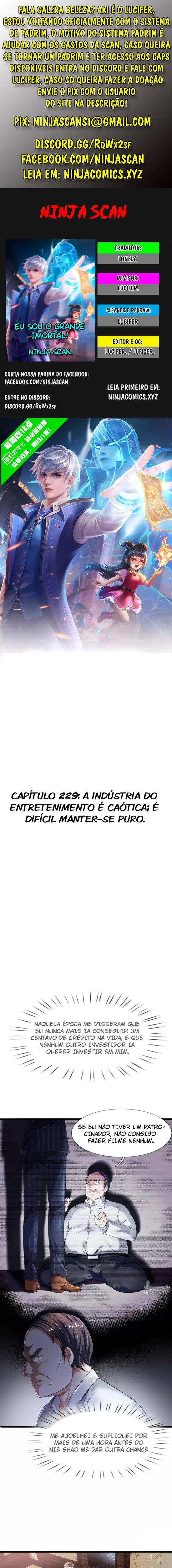 Eu Sou o Grande Imortal Capítulo 229 Página 1
