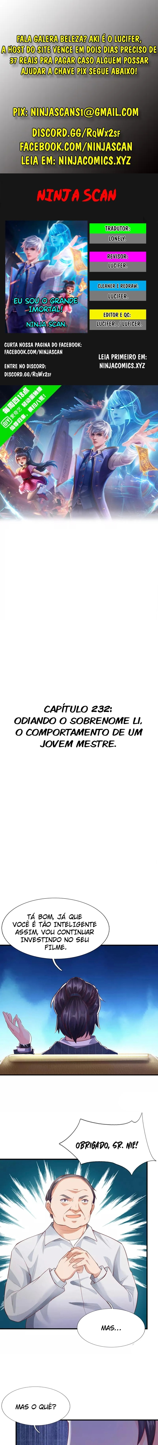 Eu Sou o Grande Imortal Capítulo 232 Página 1