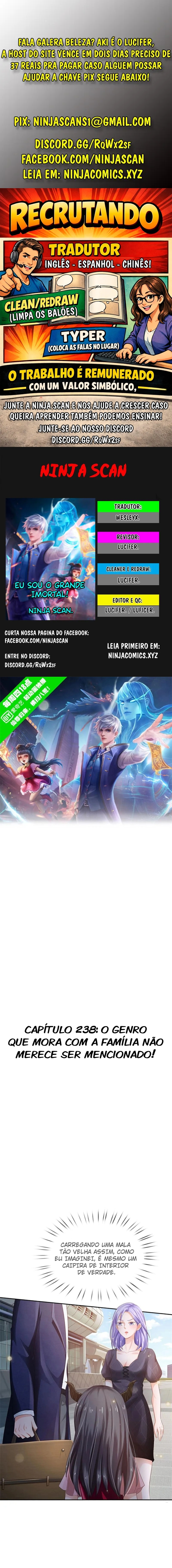 Eu Sou o Grande Imortal Capítulo 238 Página 1