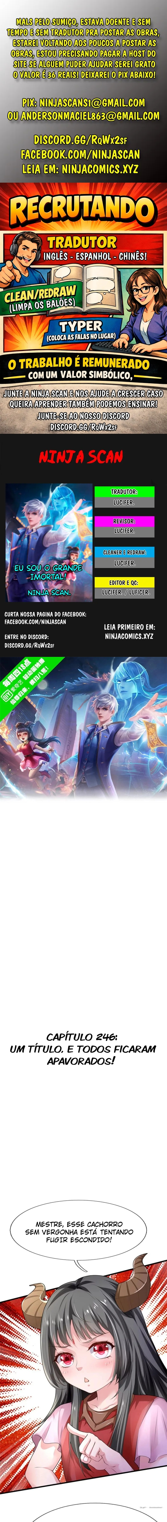 Eu Sou o Grande Imortal Capítulo 246 Página 1