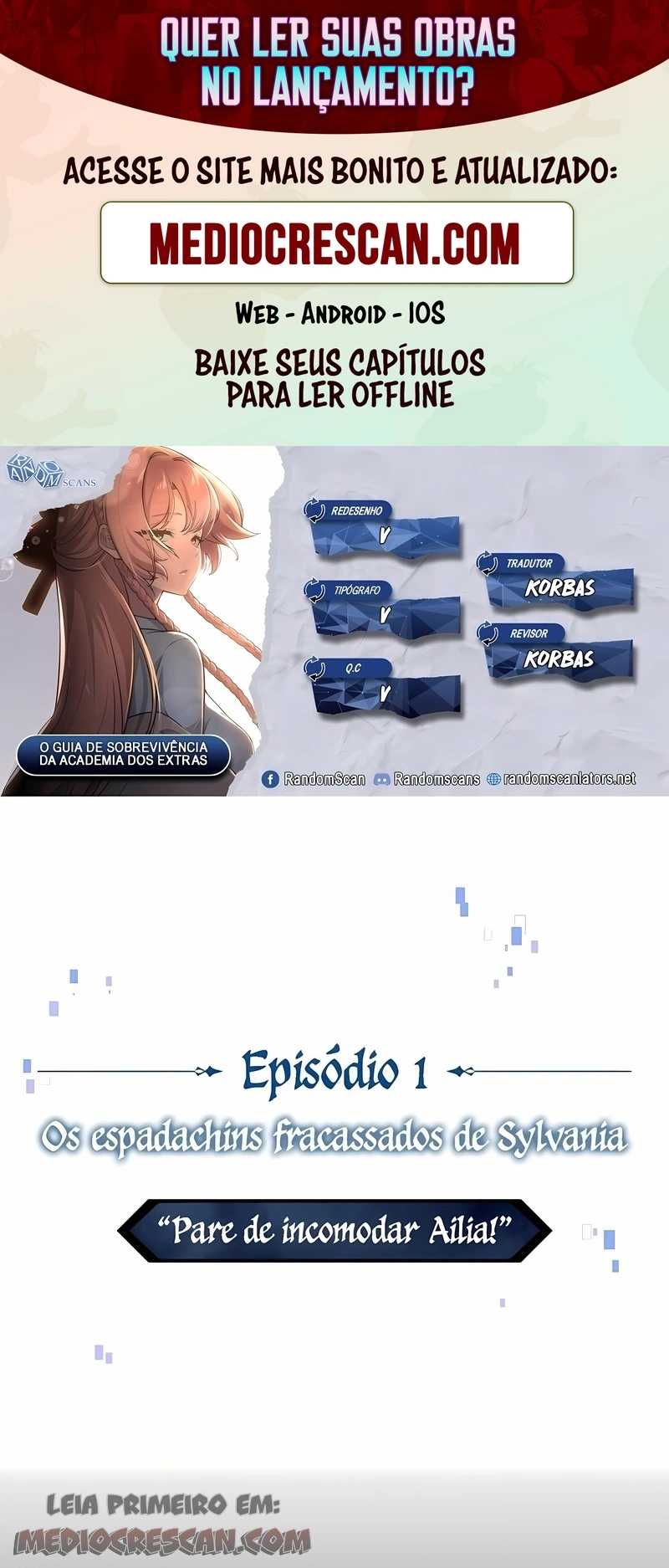 Guia de Sobrevivência do Extra da Academia Capítulo 2 Página 1