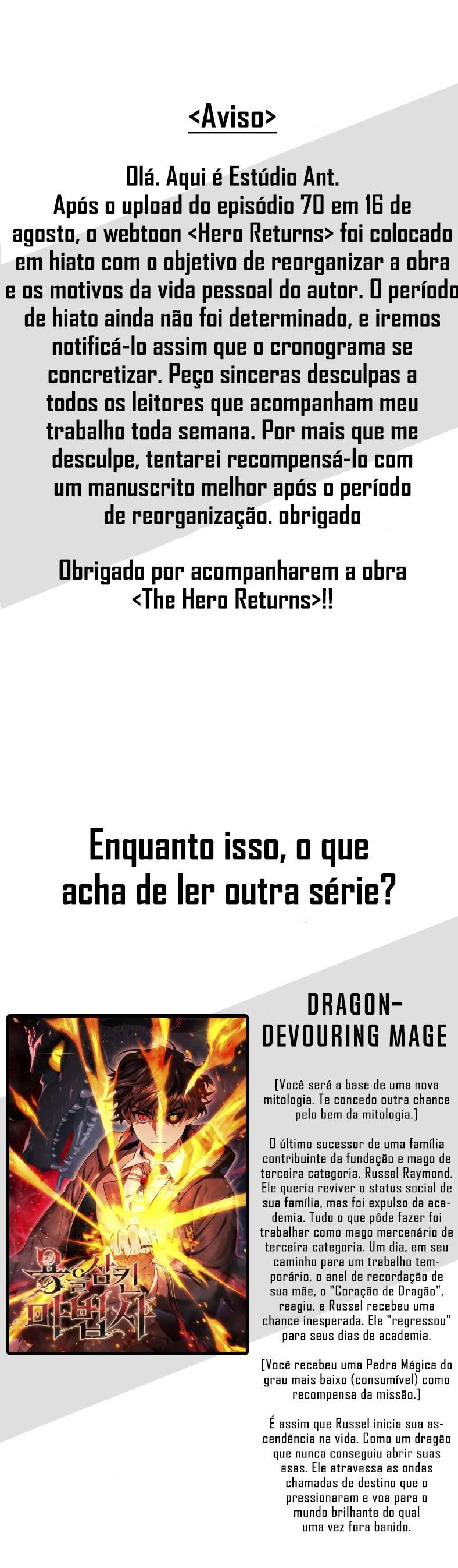 Hero Return Capítulo 70.5 Página 1