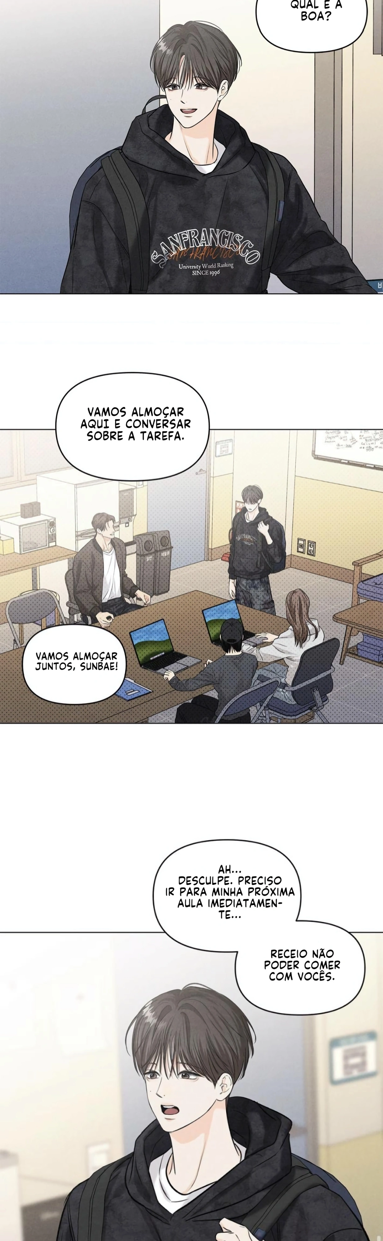 Hoje trabalho de meio período Capítulo 39 Página 17