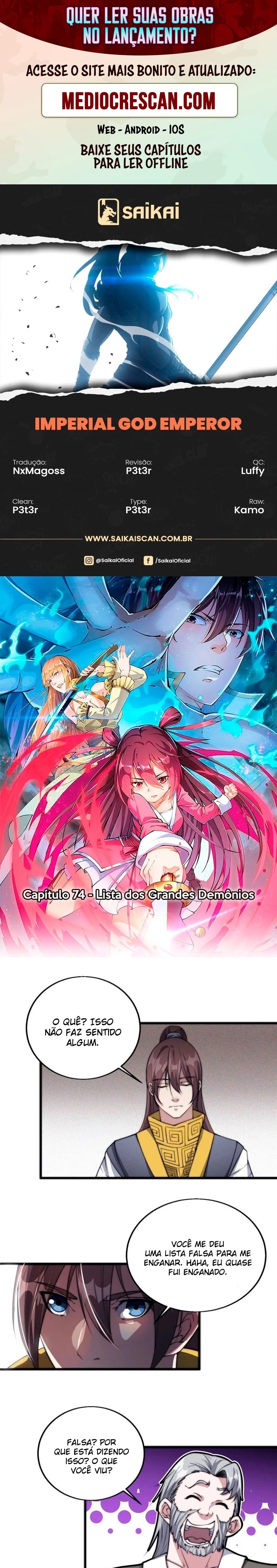 Imperador Divino Imponente Capítulo 74 Página 1