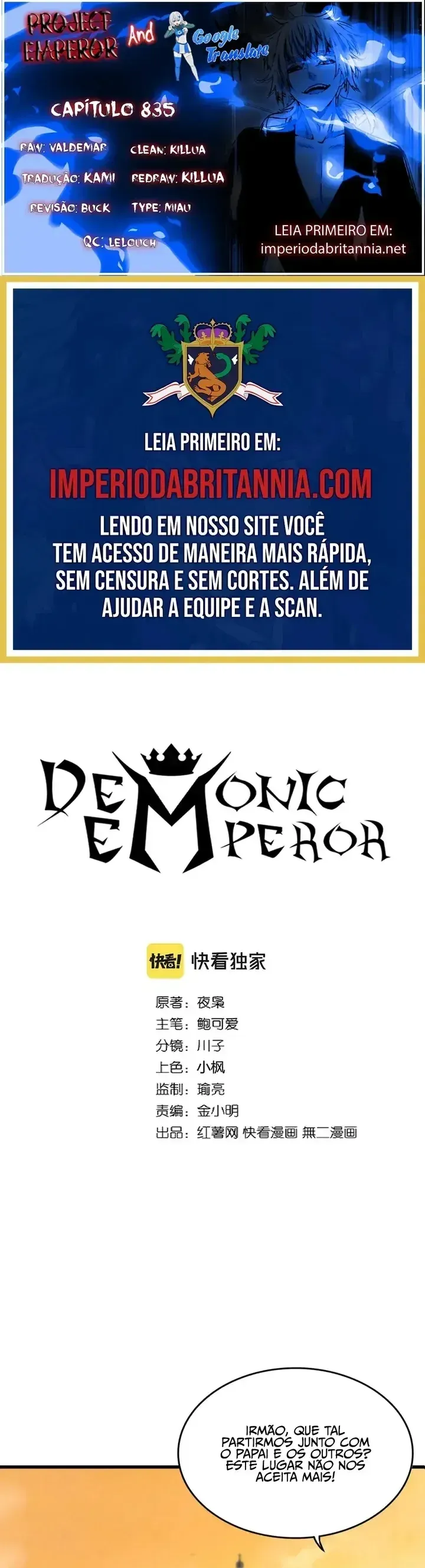 Imperador Mágico Capítulo 835 Página 1