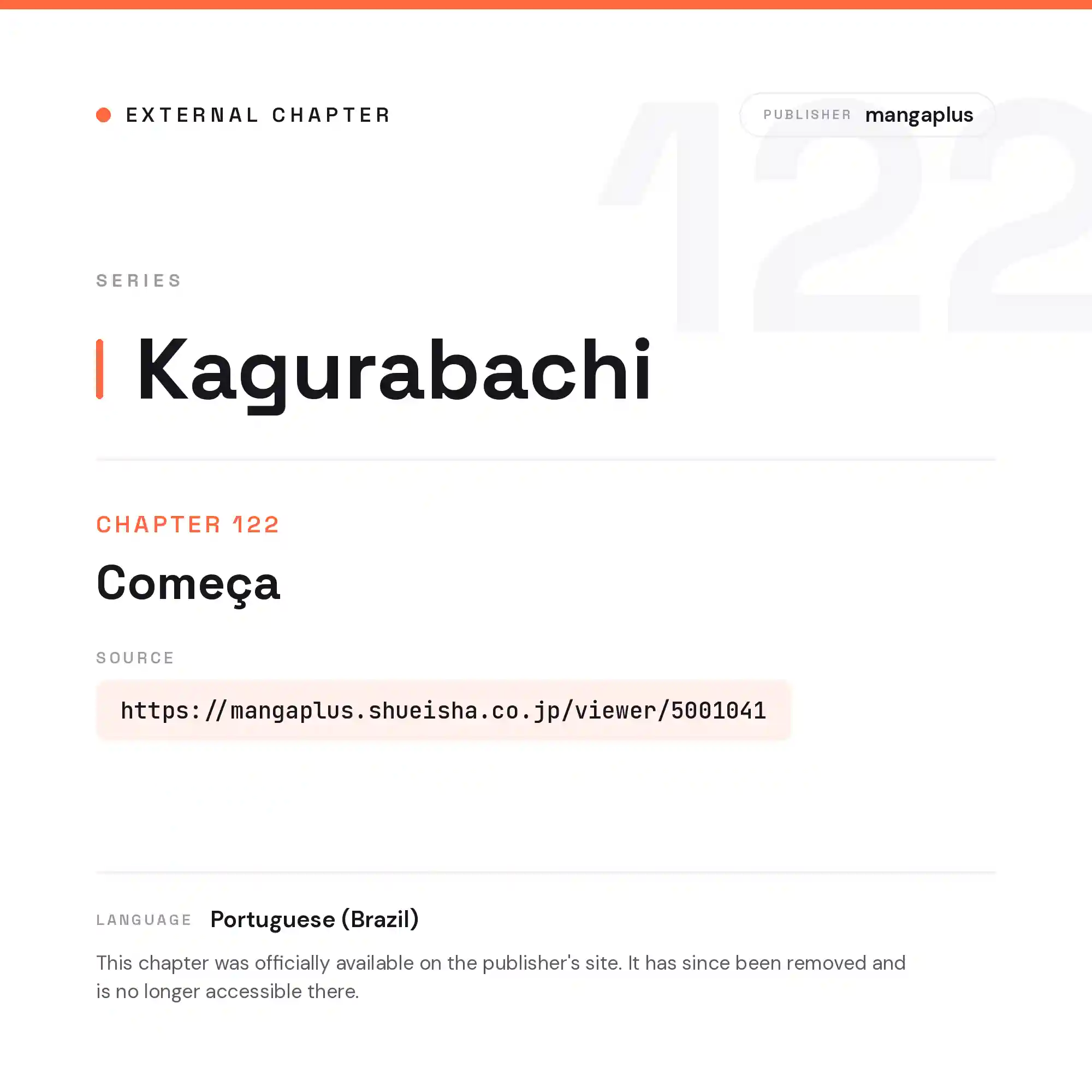 Kagurabachi Capítulo 122 Página 1