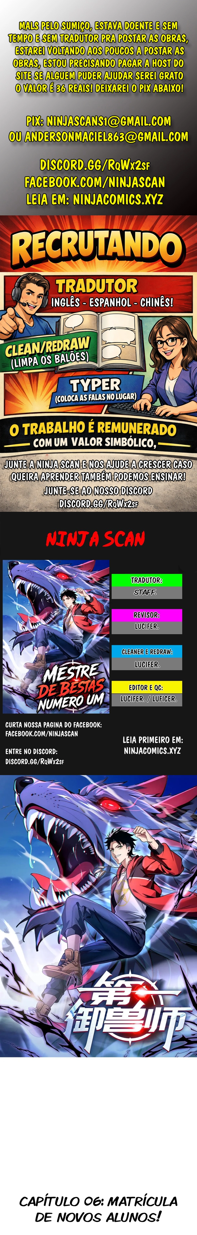 Mestre de Bestas Número Um Capítulo 6 Página 1