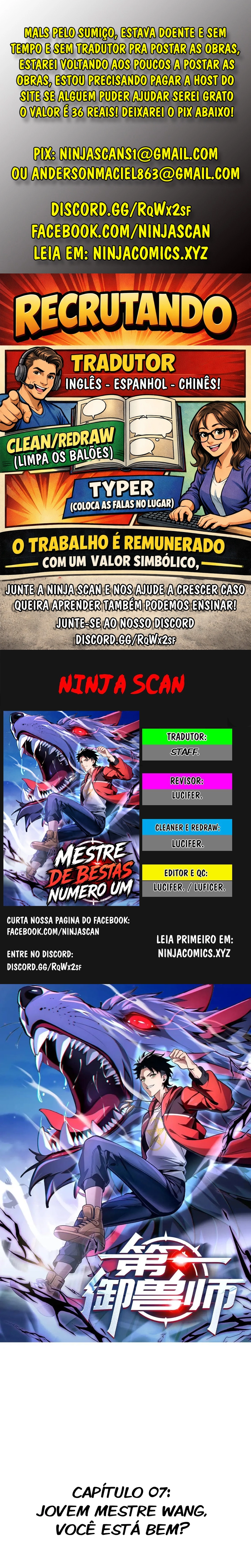 Mestre de Bestas Número Um Capítulo 7 Página 1