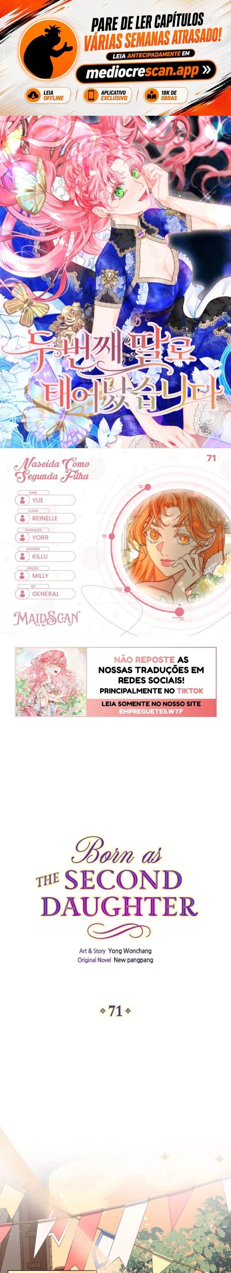 Nascida como a Segunda Filha Capítulo 71 Página 1