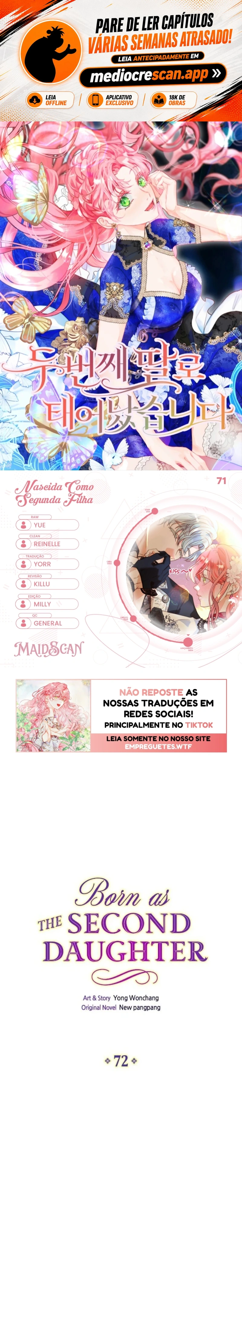 Nascida como a Segunda Filha Capítulo 72 Página 1