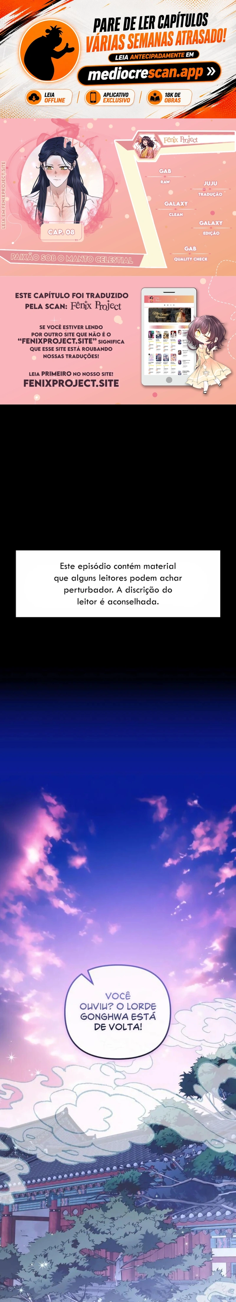 Paixão Sob o Manto Celestial Capítulo 8 Página 1