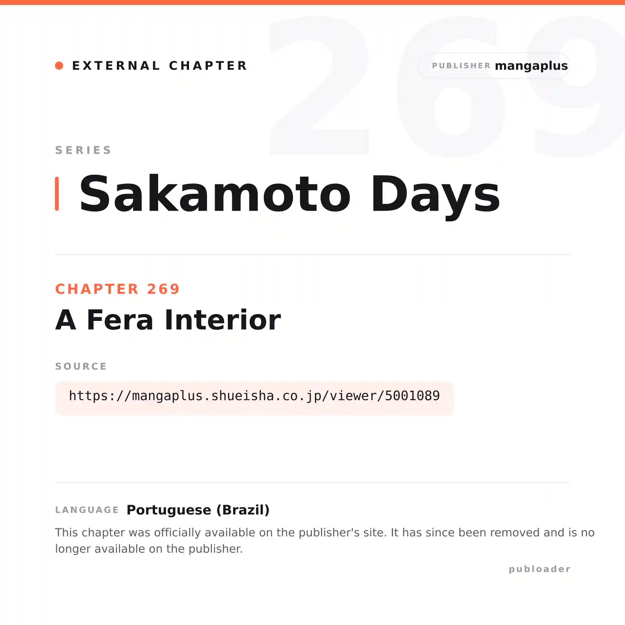 Sakamoto Capítulo 269 Página 1