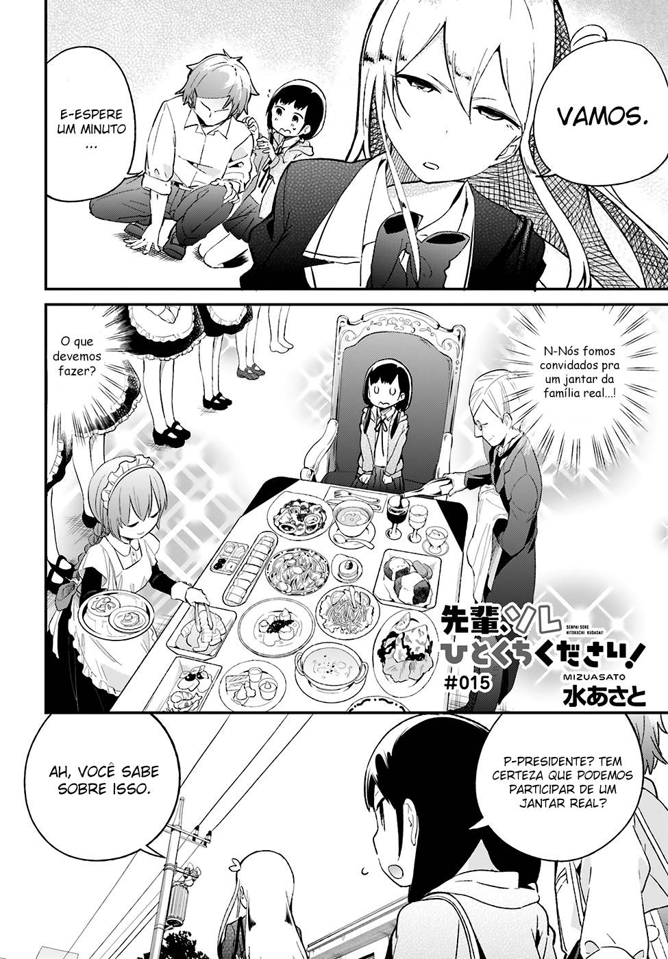 Senpai, Sore Hitokuchi Kudasai! Capítulo 15 Página 3