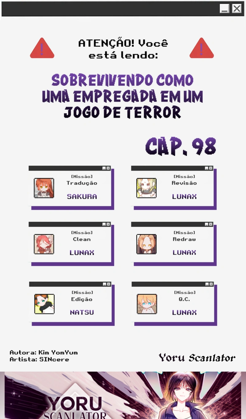 Sobrevivendo Como Uma Empregada Em Um Jogo De Terror Capítulo 98 Página 1