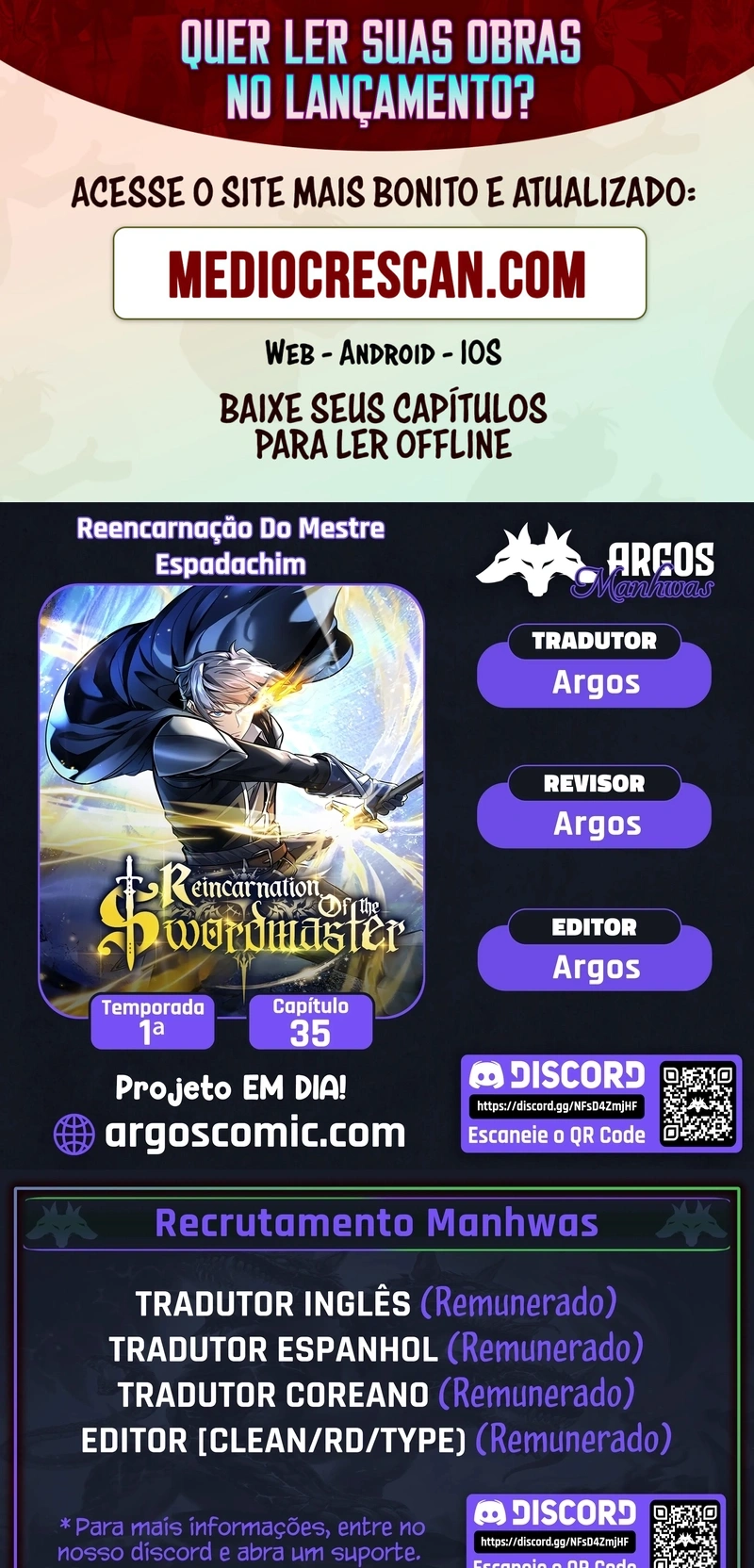The Swordmaster's Reincarnation Capítulo 35 Página 1