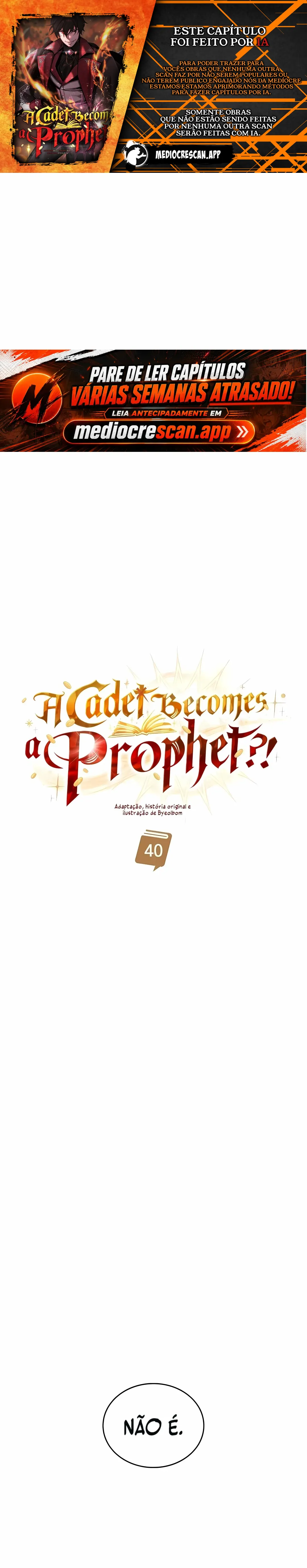 Um Cadete se Torna um Profeta?! Capítulo 40 Página 1