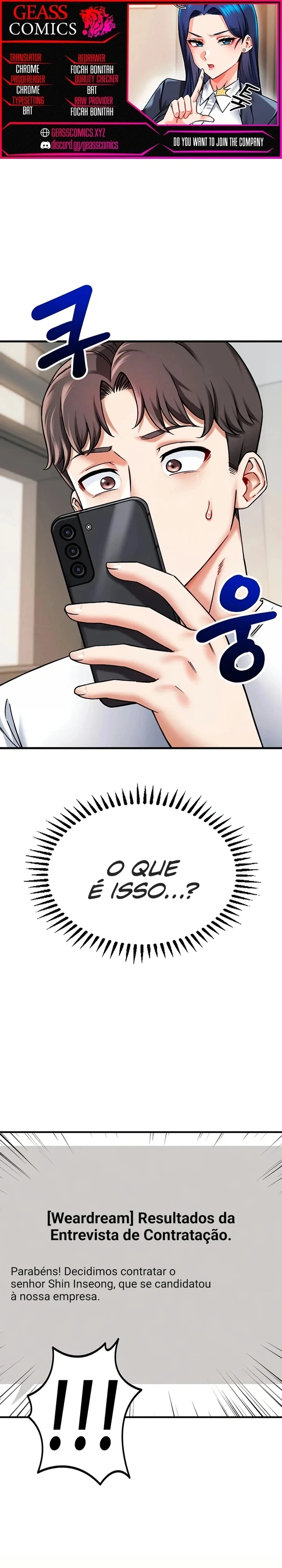 Você quer ingressar na empresa Capítulo 3 Página 1