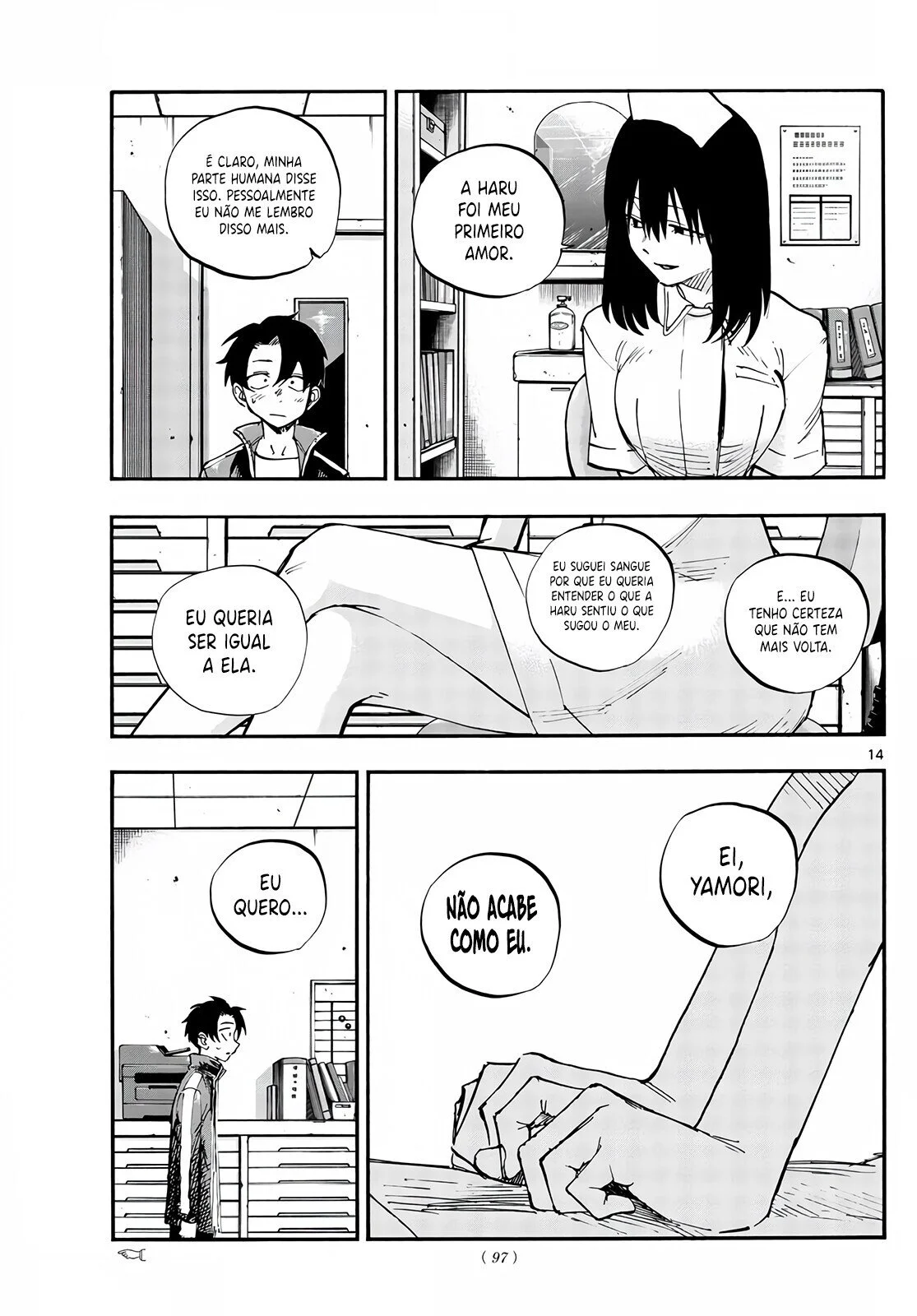 Yofukashi no uta Capítulo 64 Página 14