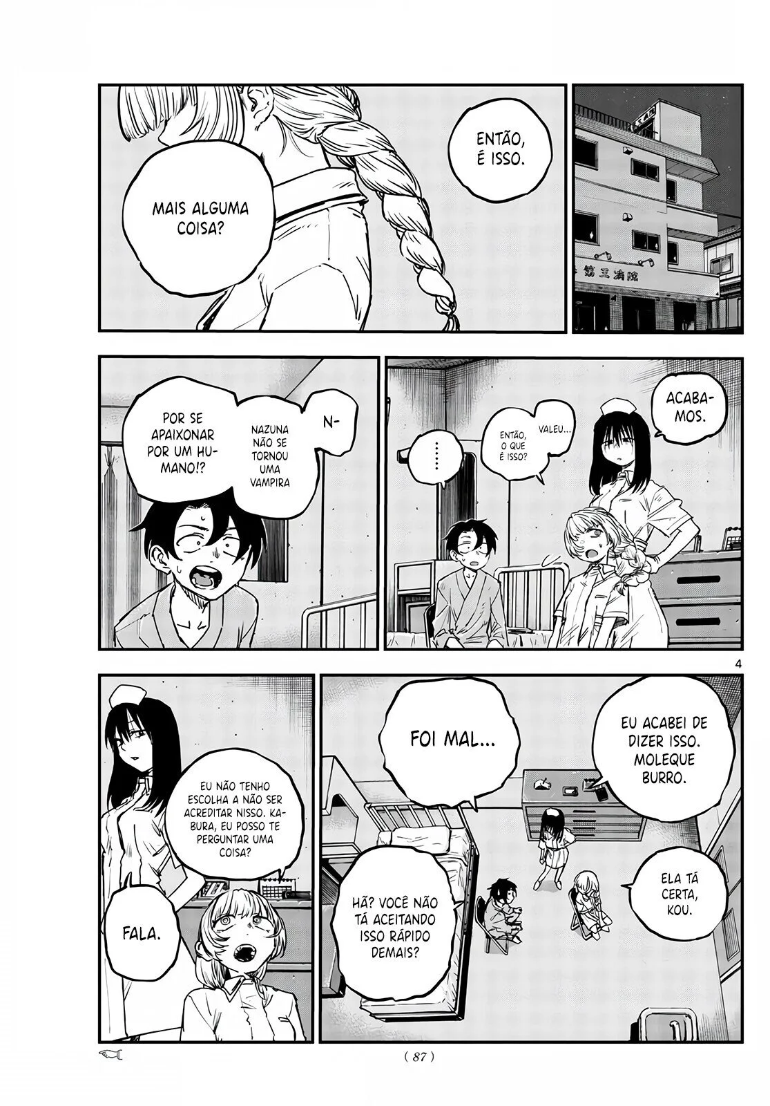 Yofukashi no uta Capítulo 64 Página 4