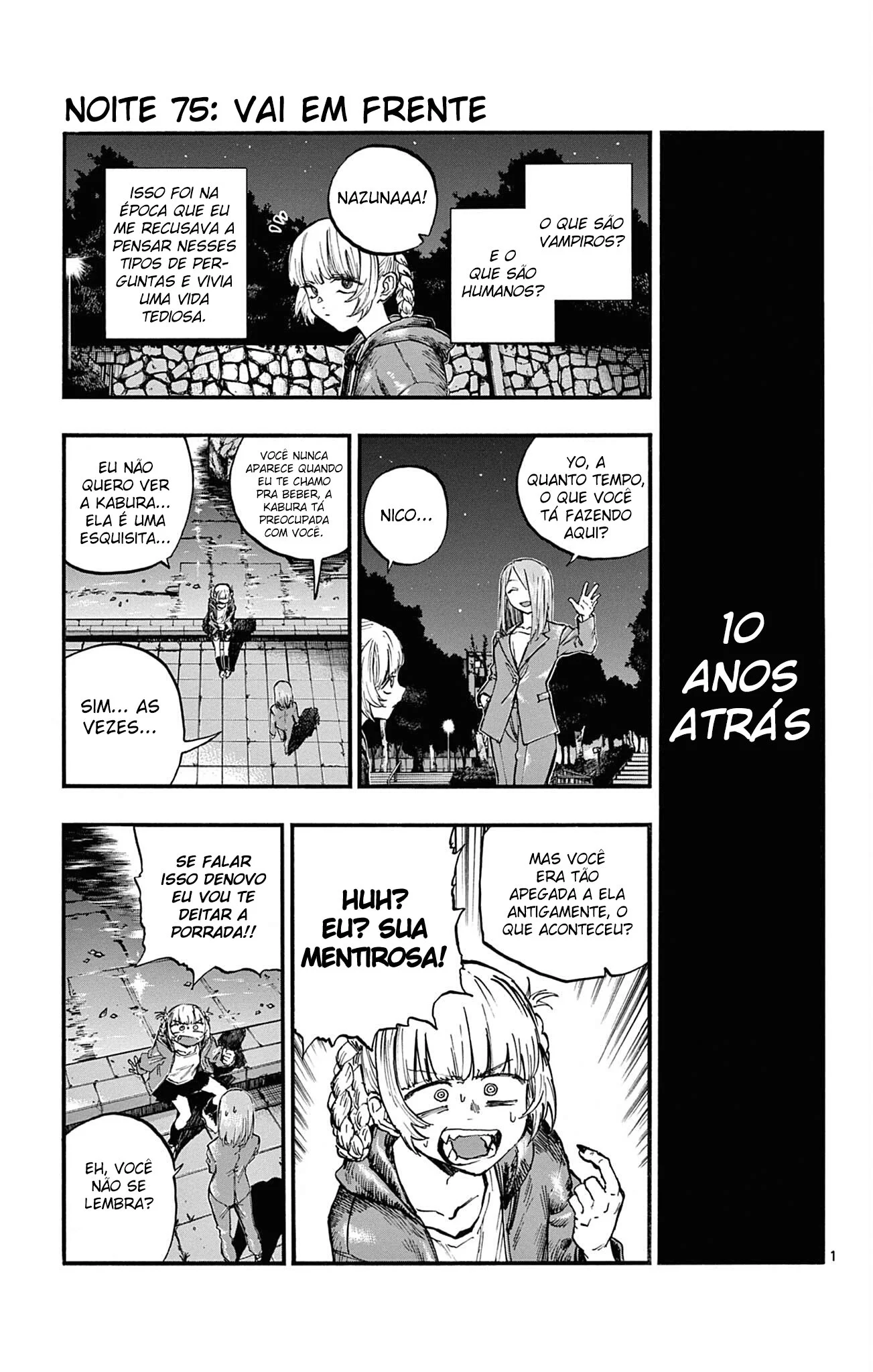 Yofukashi no uta Capítulo 75 Página 1