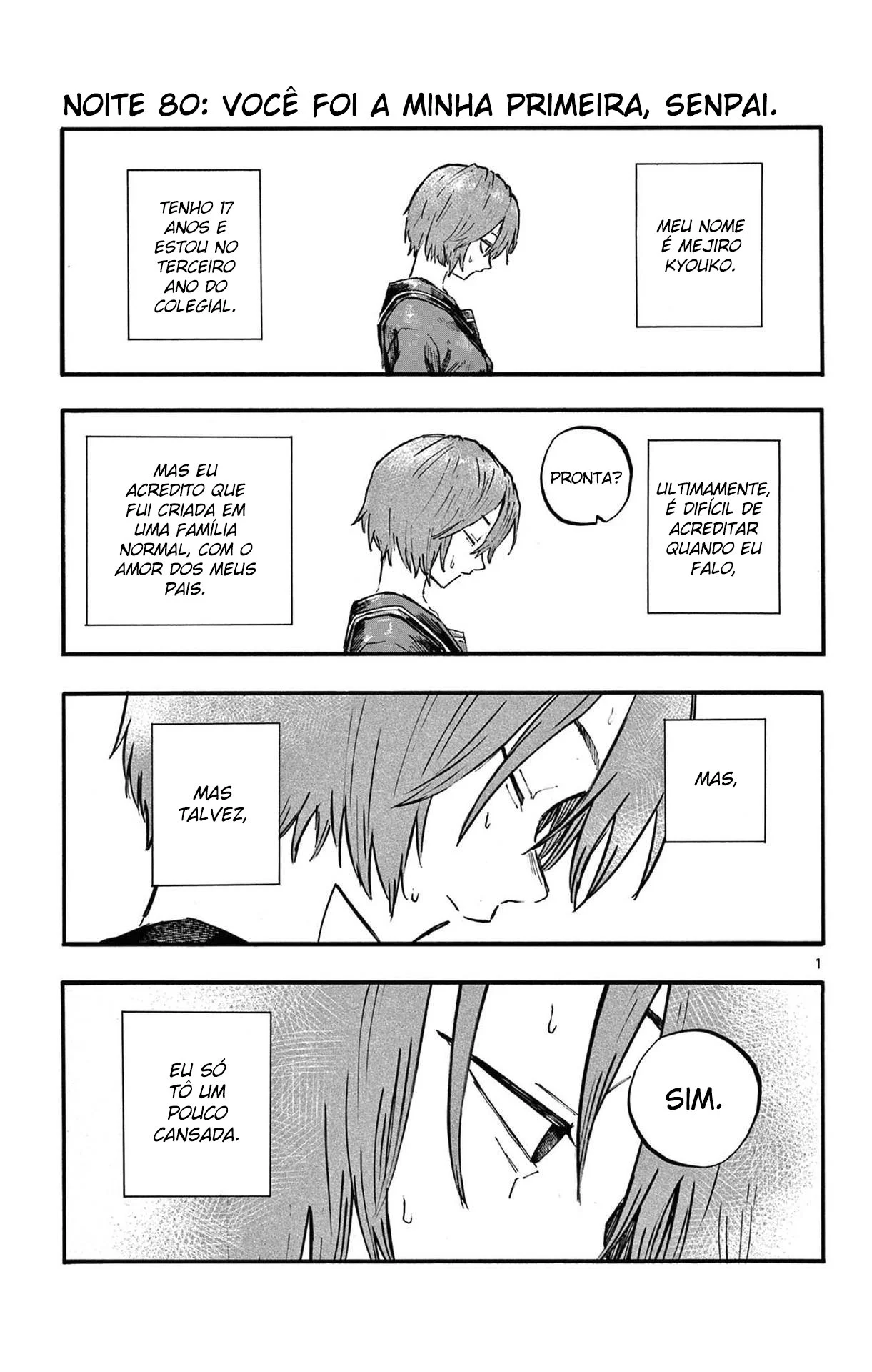 Yofukashi no uta Capítulo 80 Página 1