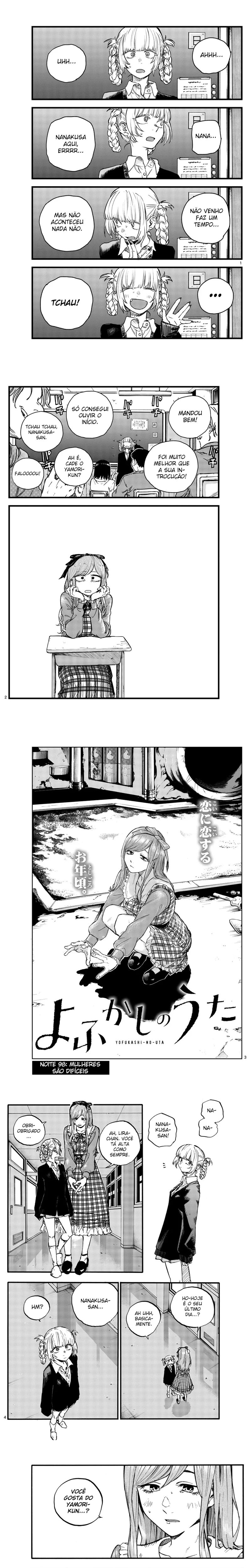 Yofukashi no uta Capítulo 98 Página 1