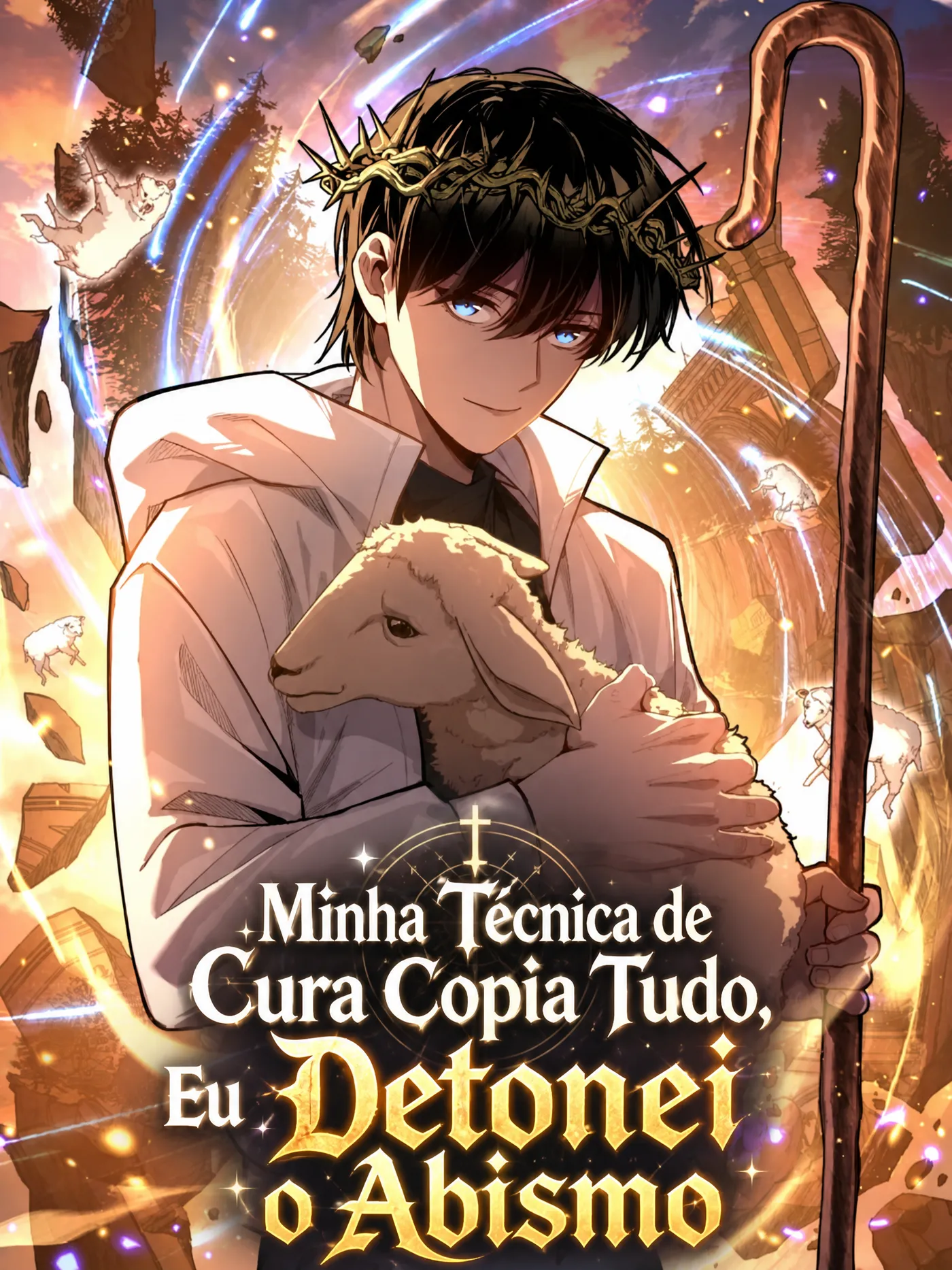 Minha Técnica de Cura Copia Tudo, Eu Detonei o Abismo