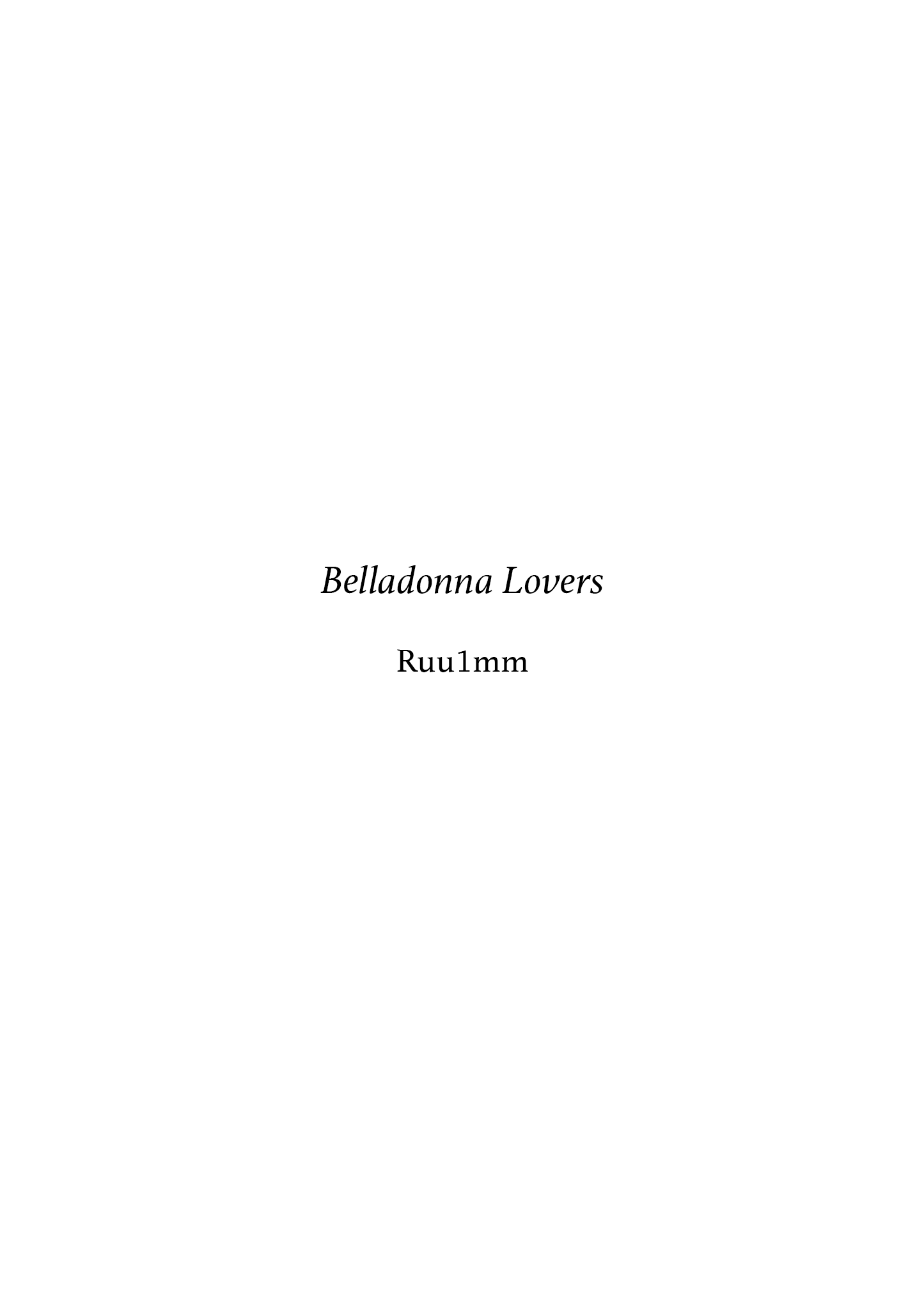 Belladonna's Lover Capítulo 0 Página 2