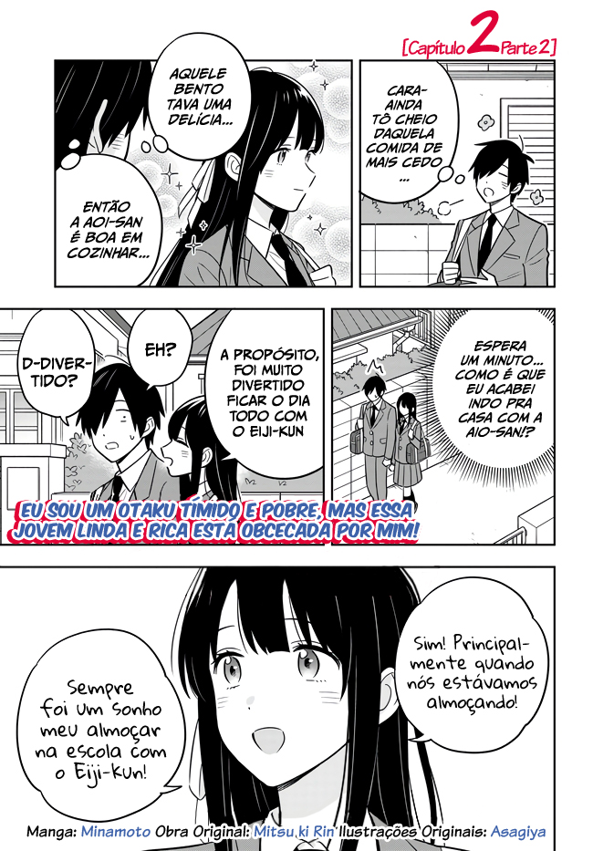 Eu sou um otaku tímido e pobre, mas essa jovem linda e rica está obcecada por mim Capítulo 2.2 Página 2