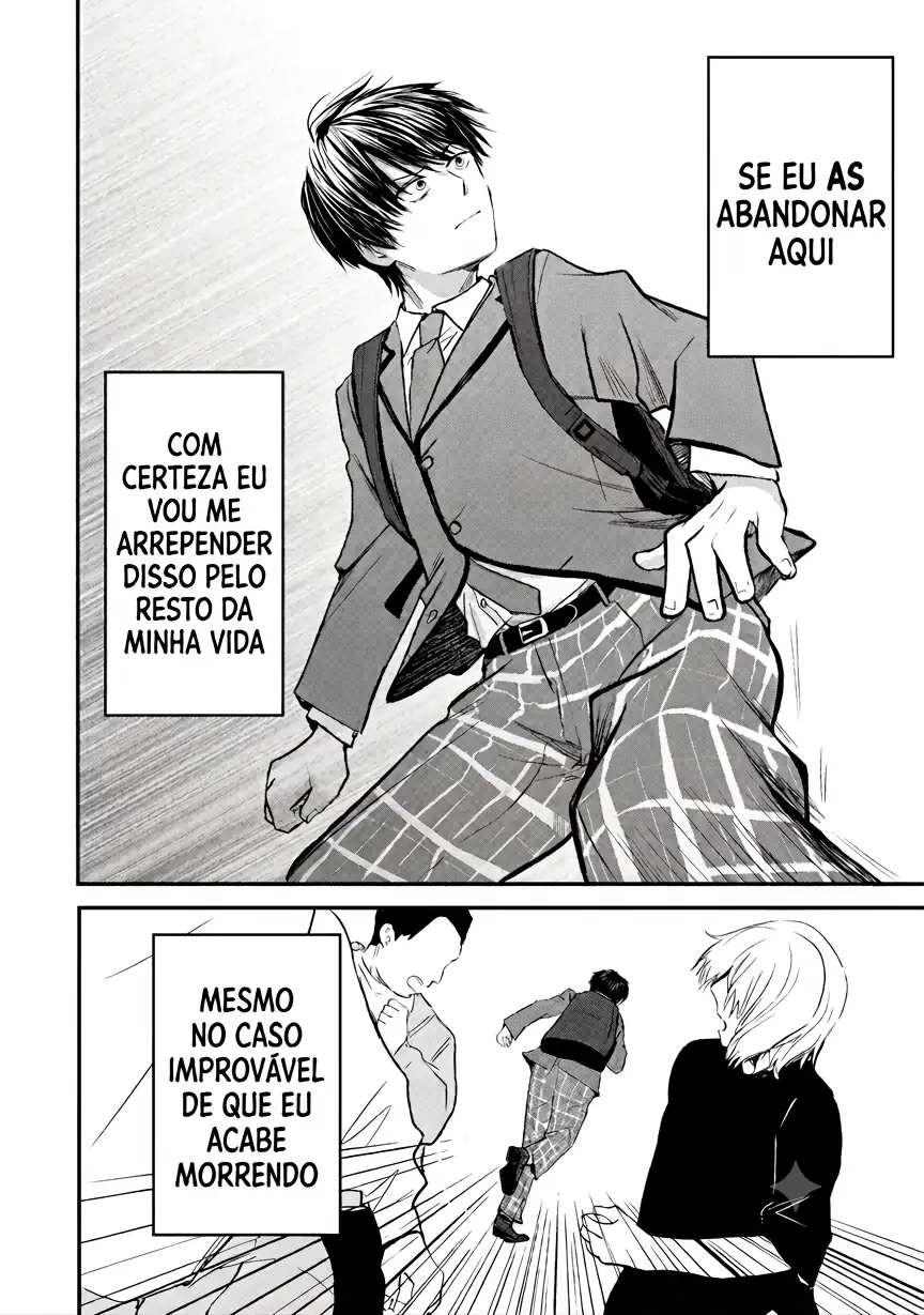 O resultado de eu, um cara comum sem nada, que salvou as belas irmãs gêmeas arriscando a vida, na verdade sendo um yandere, acabou deixando as duas realmente irritadas Capítulo 1 Página 16