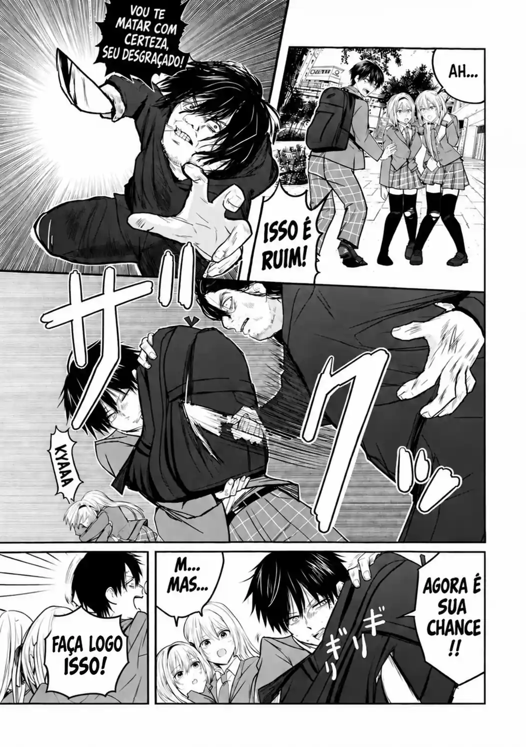 O resultado de eu, um cara comum sem nada, que salvou as belas irmãs gêmeas arriscando a vida, na verdade sendo um yandere, acabou deixando as duas realmente irritadas Capítulo 1 Página 19