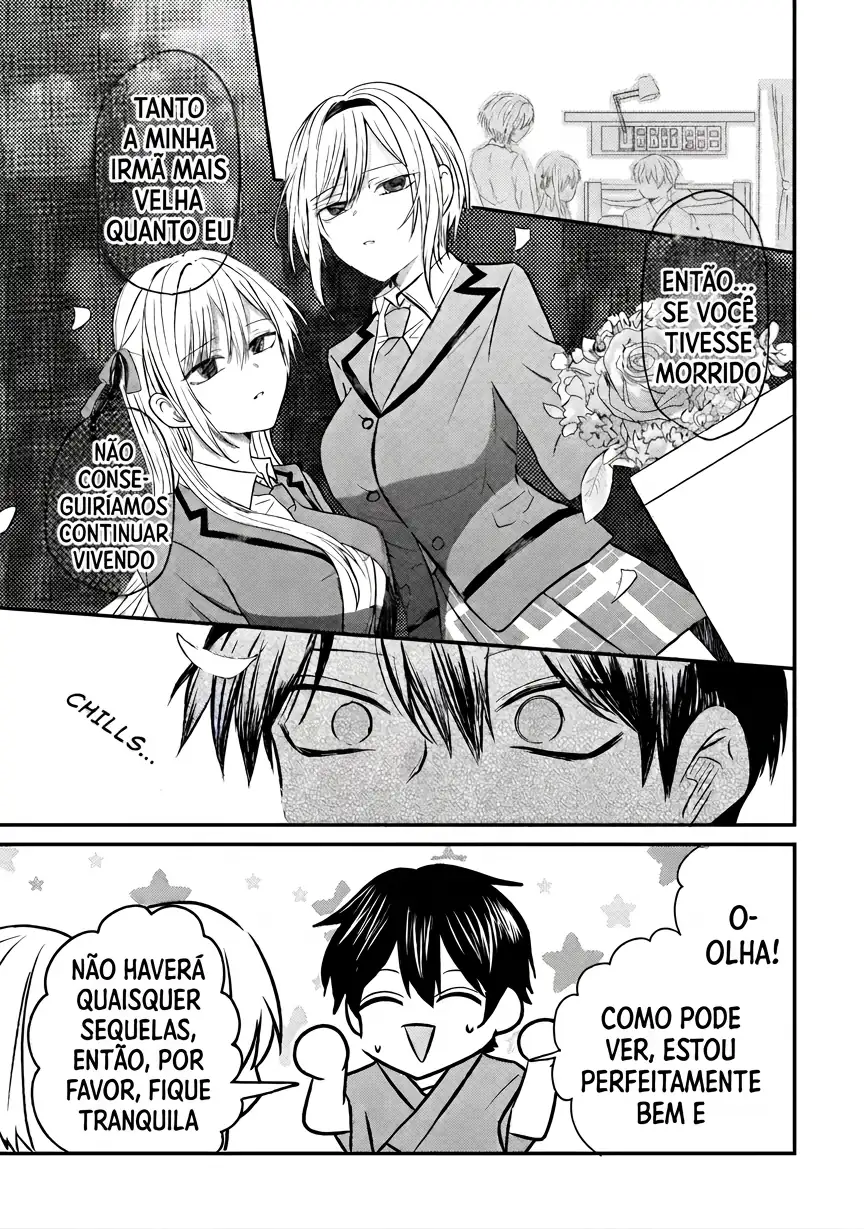 O resultado de eu, um cara comum sem nada, que salvou as belas irmãs gêmeas arriscando a vida, na verdade sendo um yandere, acabou deixando as duas realmente irritadas Capítulo 1 Página 29