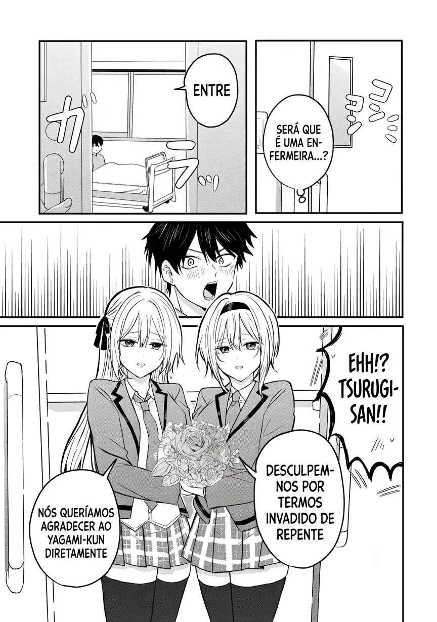 O resultado de eu, um cara comum sem nada, que salvou as belas irmãs gêmeas arriscando a vida, na verdade sendo um yandere, acabou deixando as duas realmente irritadas Capítulo 1 Página 27