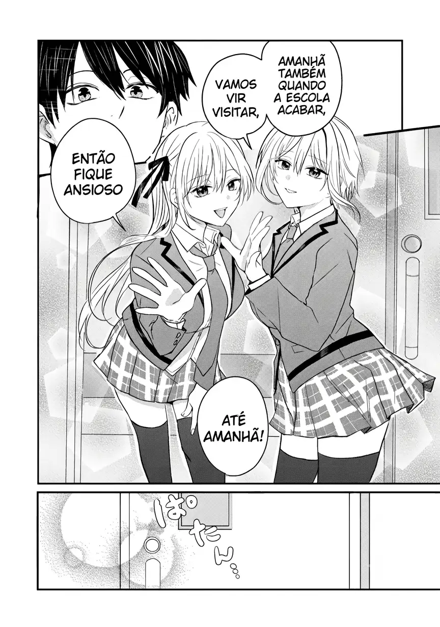 O resultado de eu, um cara comum sem nada, que salvou as belas irmãs gêmeas arriscando a vida, na verdade sendo um yandere, acabou deixando as duas realmente irritadas Capítulo 1 Página 34